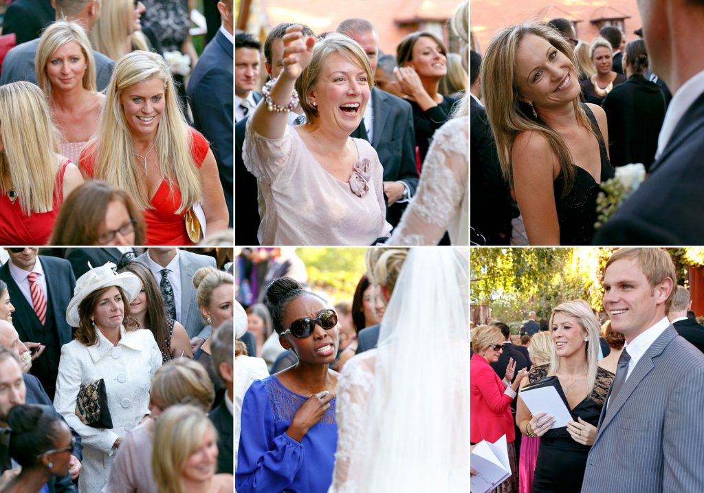 wedding guests celebrating at St George's Anglican Church Parktown Johannesburg