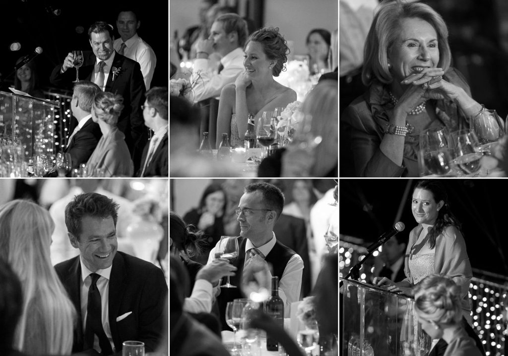 black and white images of wedding guests at Emoyeni Wedding Venue in Parktown