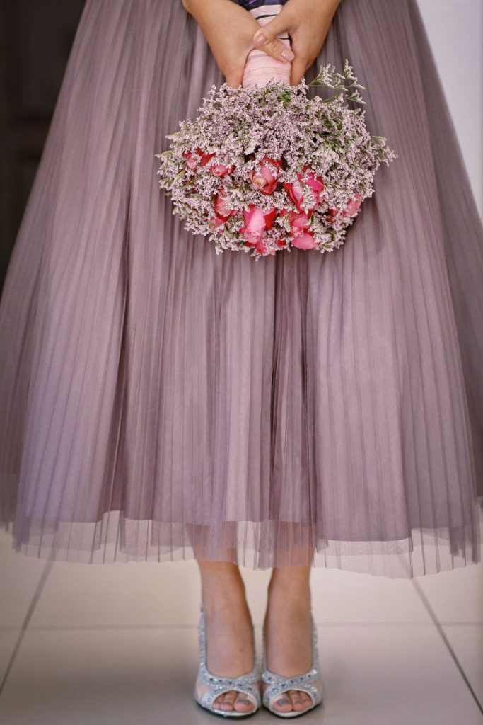 pink wedding dress and pink flowers at the Fourseasons Hotel The Westcliff Hotel Johannesburg