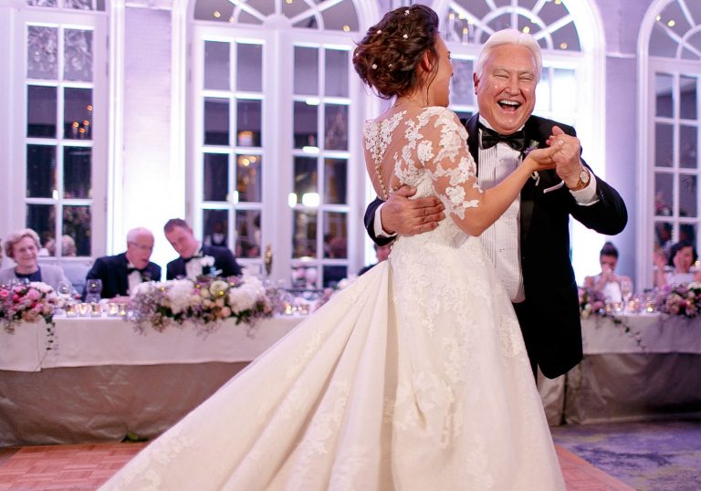 father and daughter first dance at Four Seasons Hotel The Westcliff