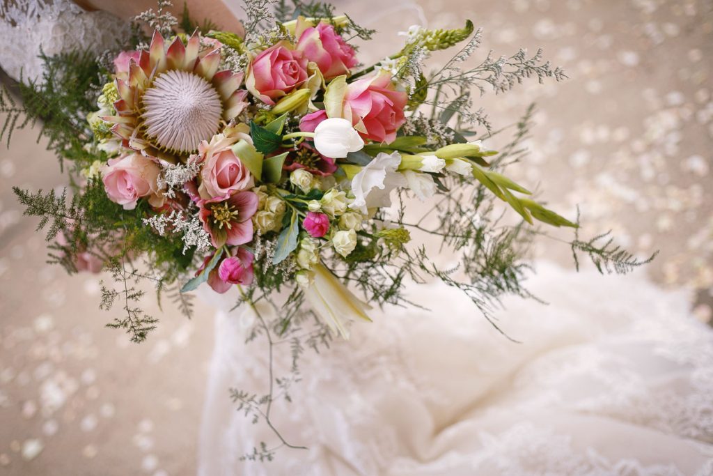 Bridal flowers at Illyria House in Pretoria