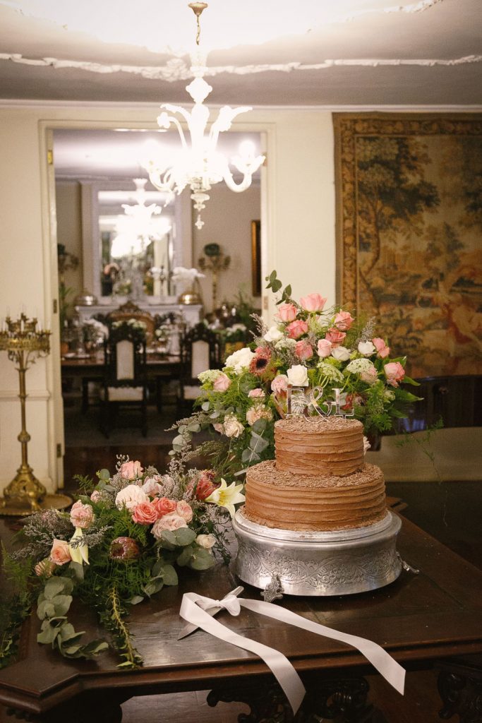 chocolate wedding cake at Illyria House in Muckleneuk Pretoria
