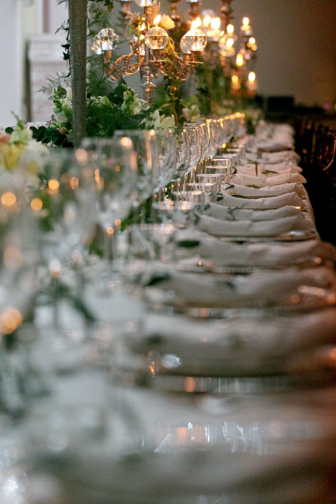 wedding decor table details at Illyria House in Pretoria