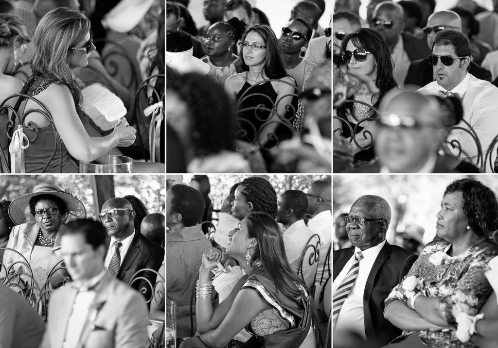 African wedding guests at red ivory lodge