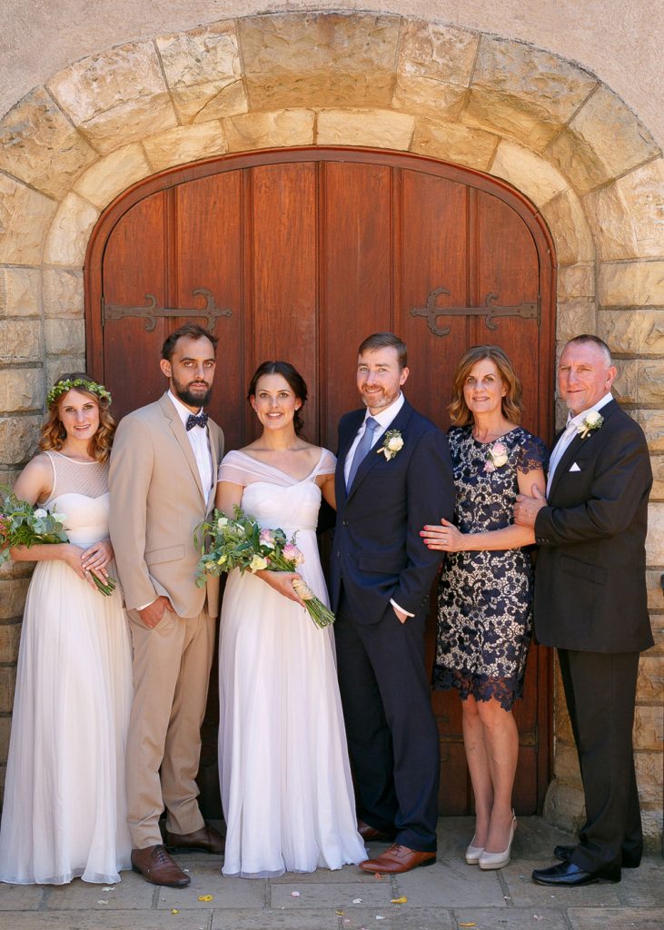 Family wedding portraits at Saint Columba's Presbyterian Church in Parkview