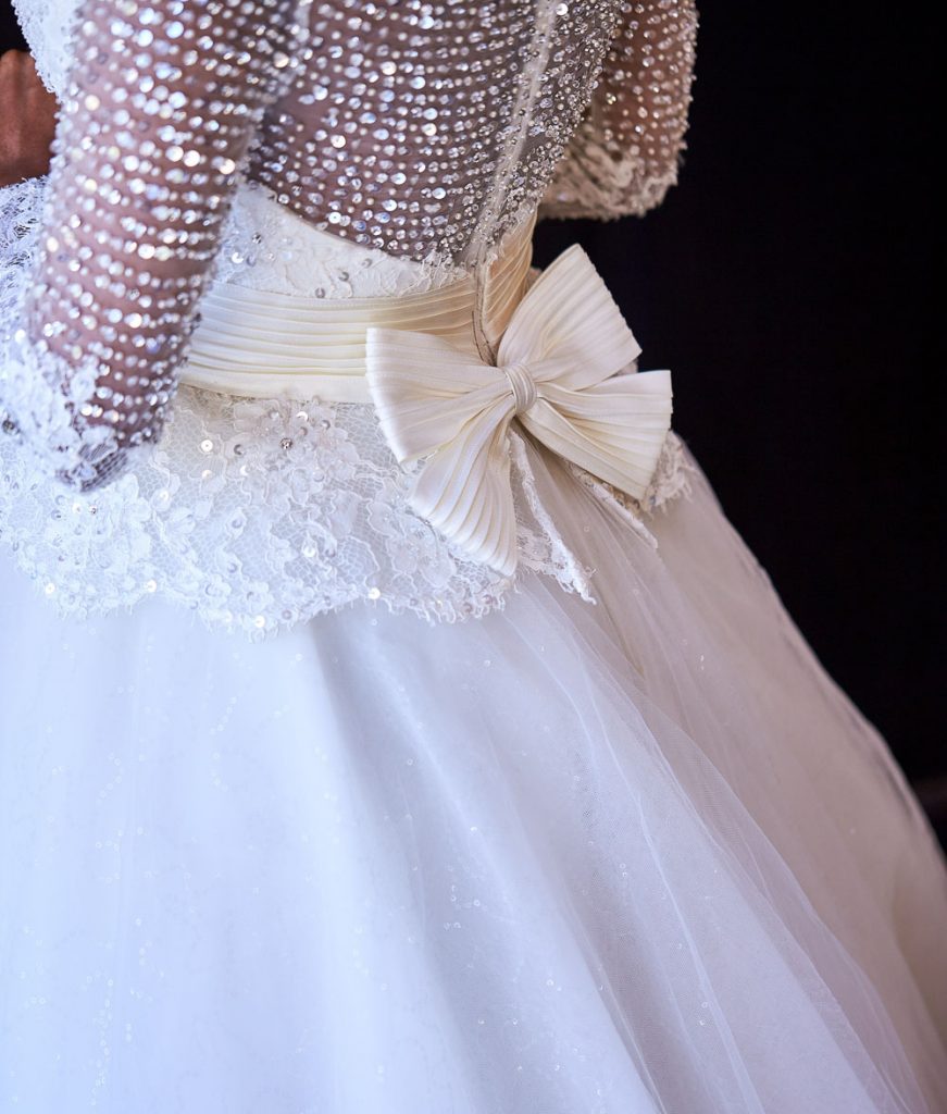 wedding dress bow at Thaba ya Batswana wedding venue