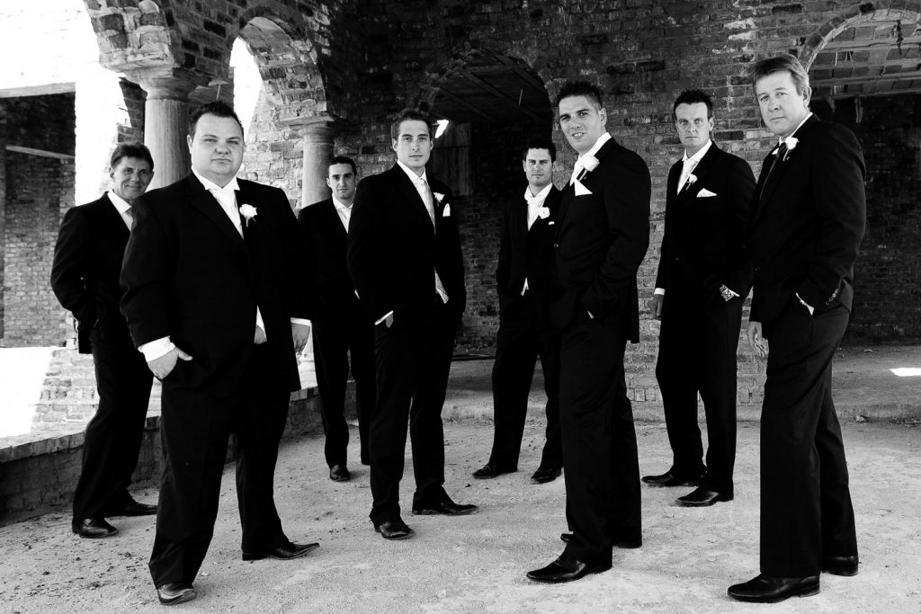 Men in black at Longmeadow Farm