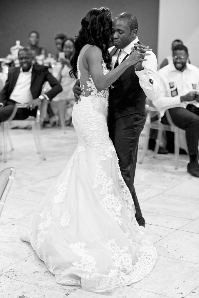 black and white dancing images of the the wedding couple at Emoyeni Estate in Parktown