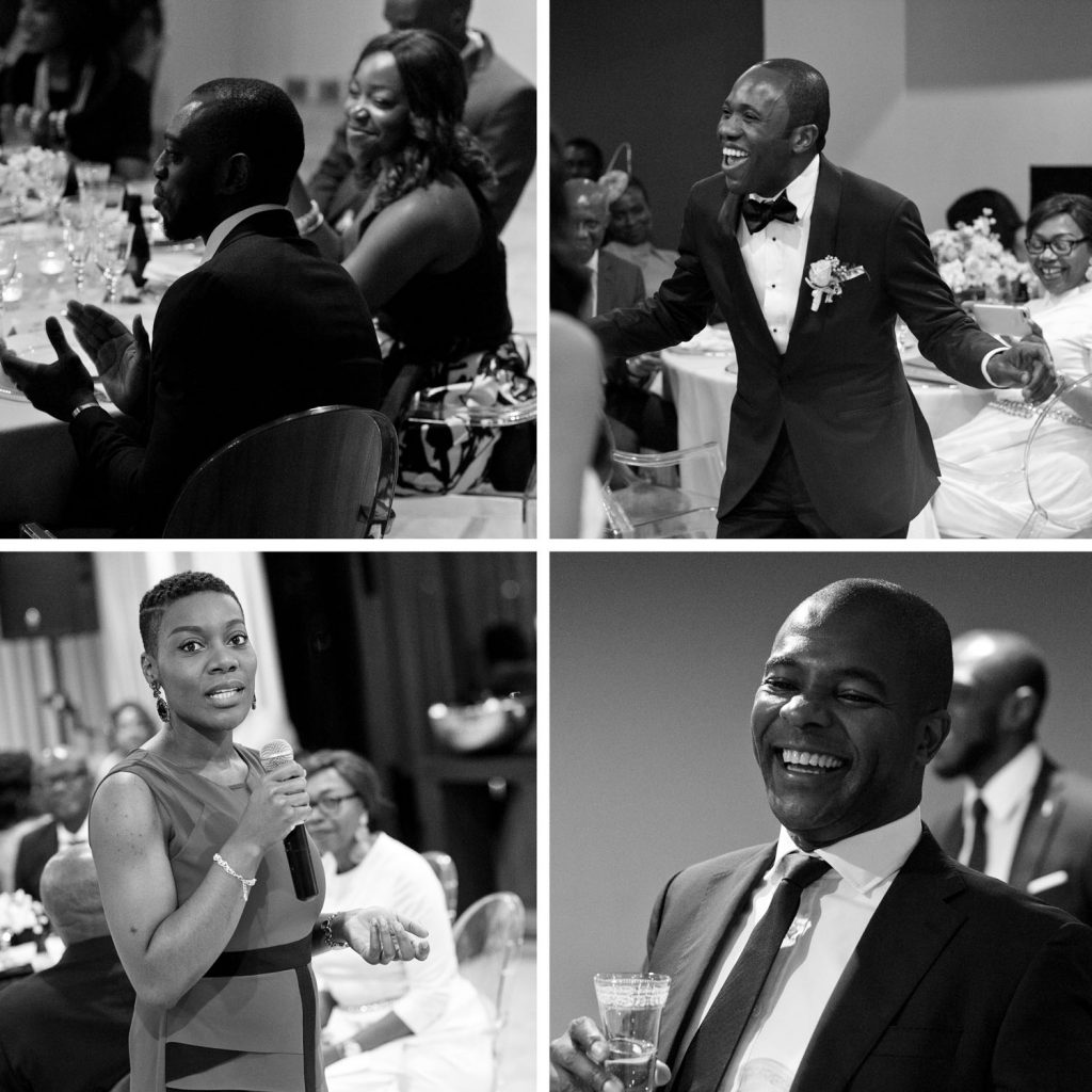 wedding guests celebrating at Emoyeni Restaurant in Johannesburg