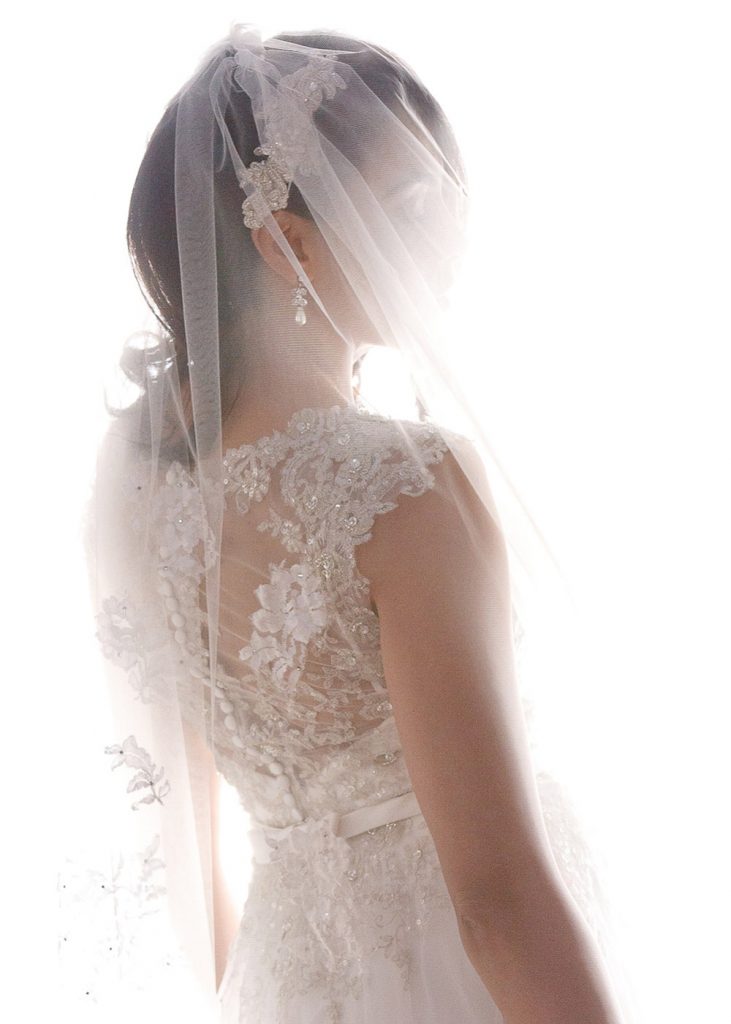 bride under her wedding veil at the Munro Boutique Hotel in Johannesburg