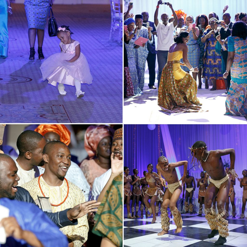 traditional African dancers at a wedding held at the Grand Palm Hotel and Casino