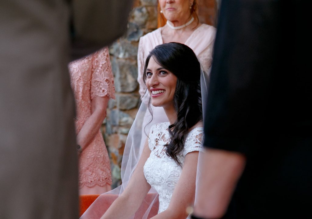 Jewish bride crying at the wedding Chuppa in Johannesburg