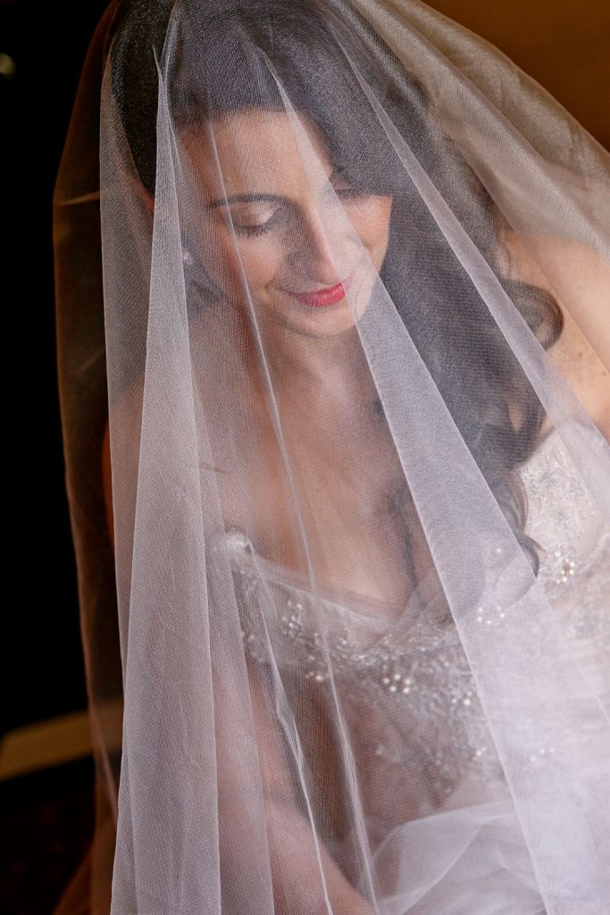 Bride in a pink dress at The Palazzo Hotel in Fourways