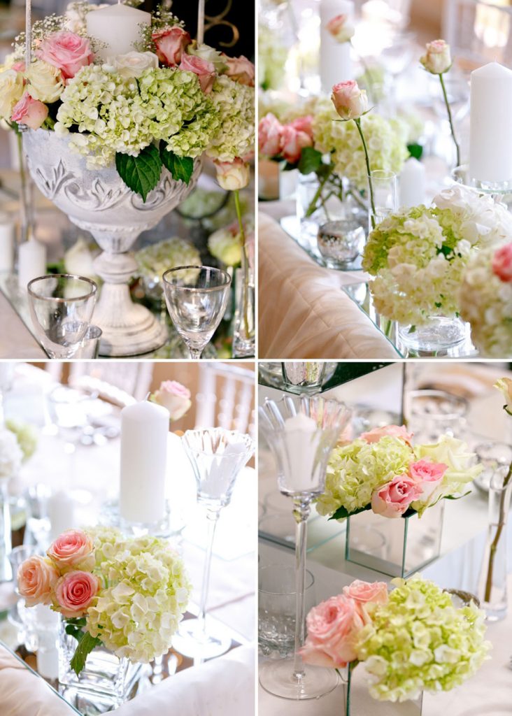 pink and green wedding flowers at The Palazzo Hotel
