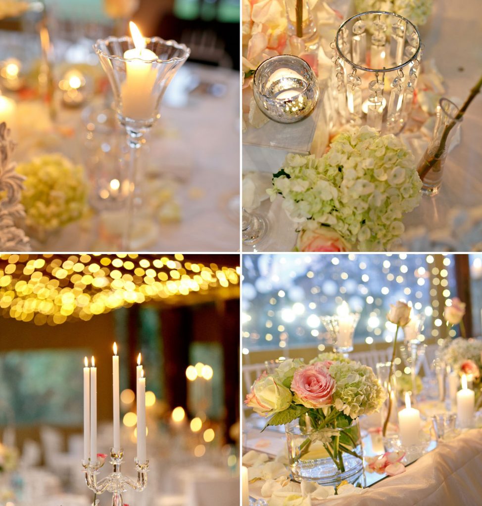 candlelight wedding decor photographs