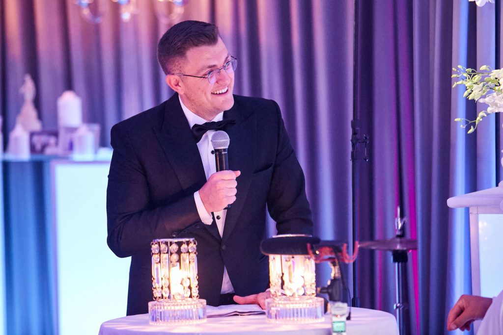groom speaking at the Maronite Catholic Church