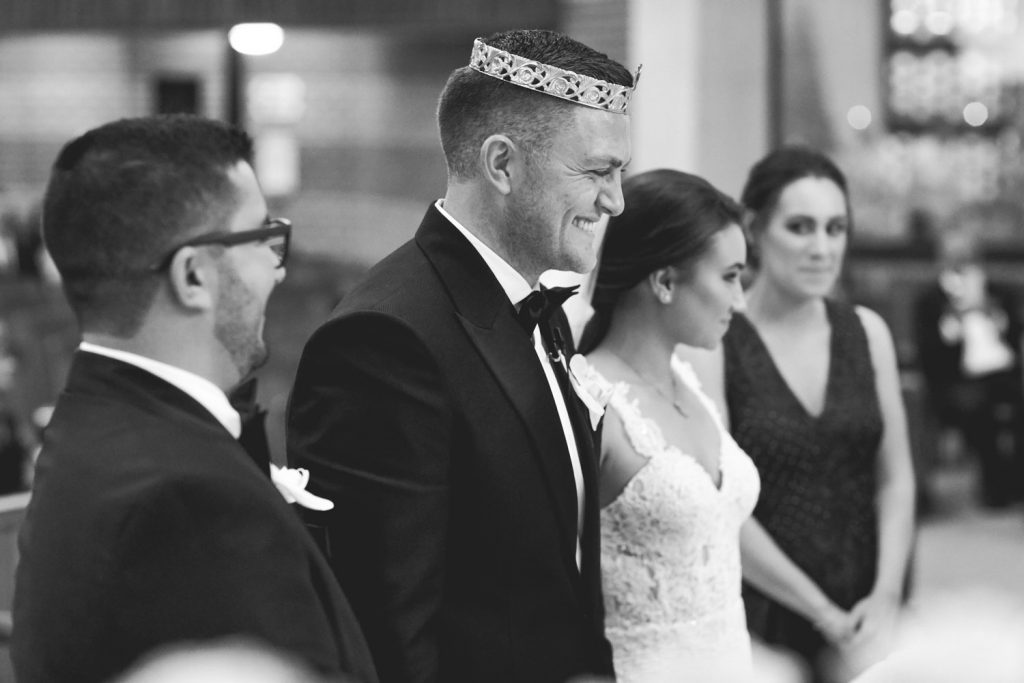 Lebanese Groom smile at the Maronite Catholic Church in Woodmead