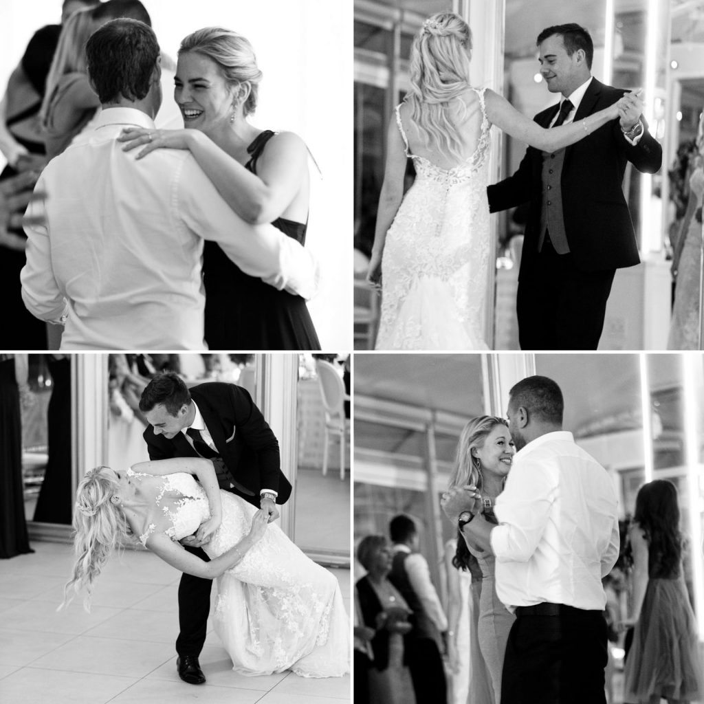black and white dancing photographs at the twelve apostles hotel in Camps Bay South Africa