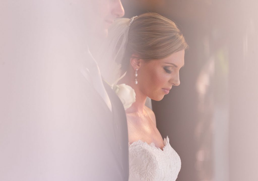 bride and groom at the outdoor garden wedding at The Palazzo Hotel Montecasino in Johannesburg