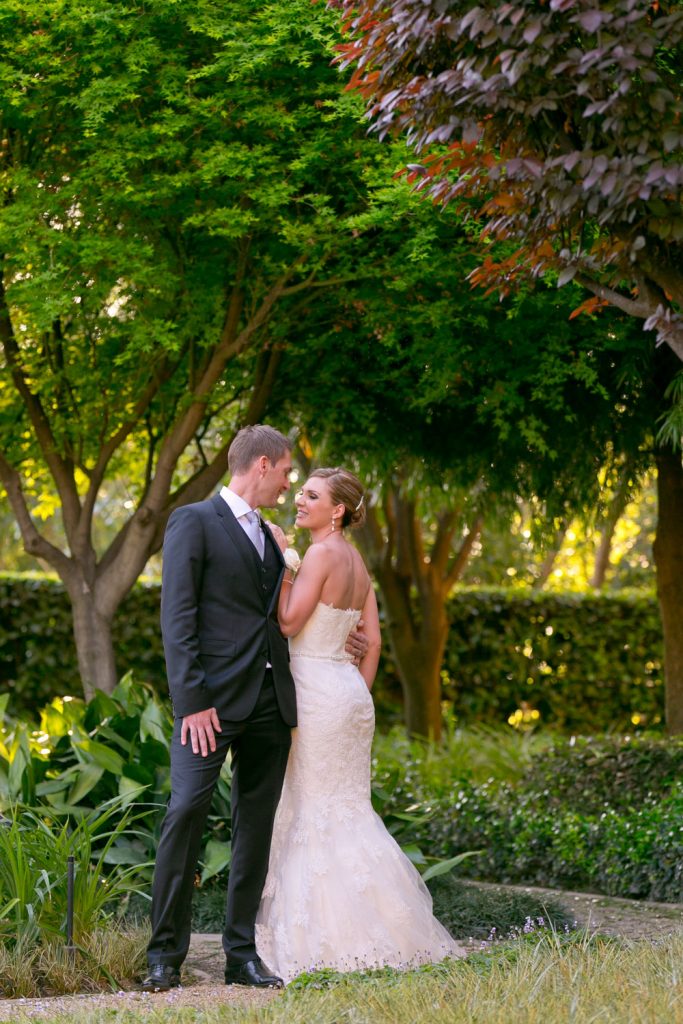 Johannesburg wedding photographer photographing the couple at The Palazzo Hotel Montecasino in Johannesburg