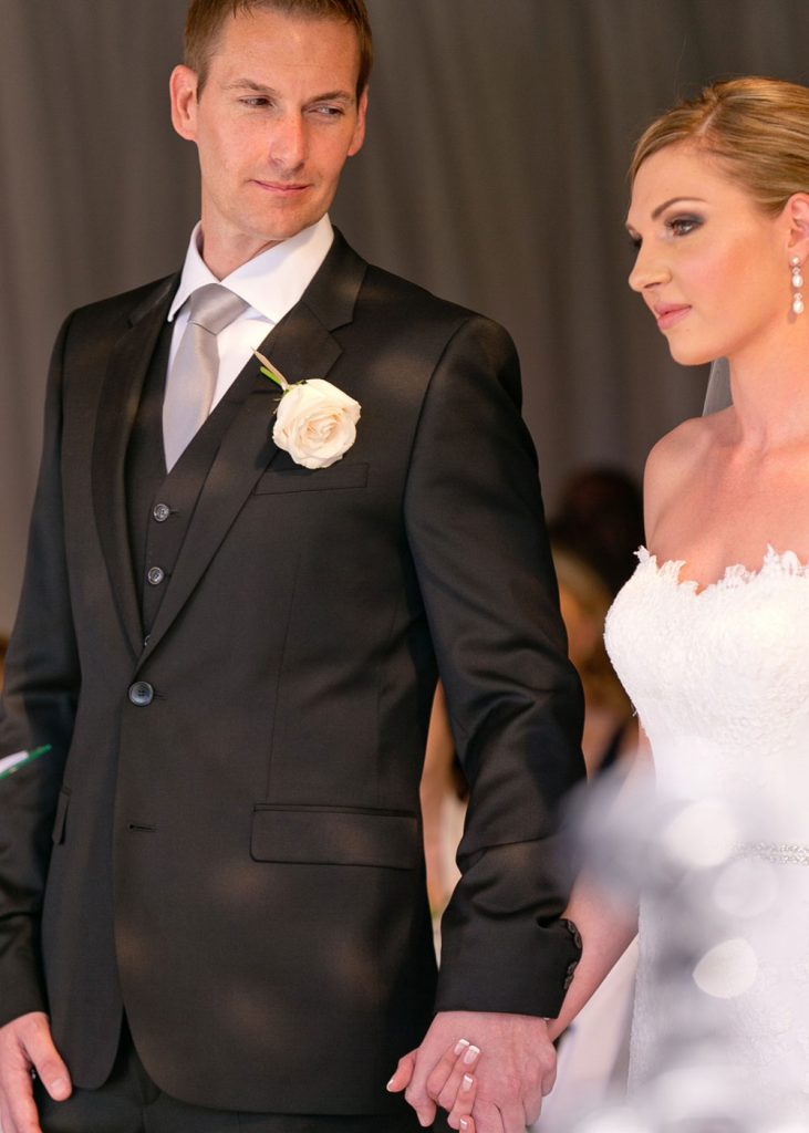 groom admiring the bride at The Palazzo Hotel