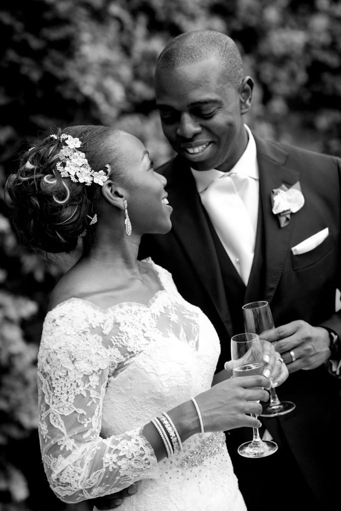 married couple smiling at another at Johannesburg Wedding Venue
