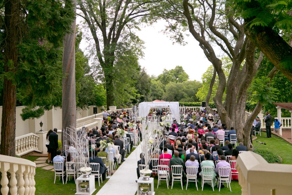 garden wedding image of wedding ceremony at Summer Place