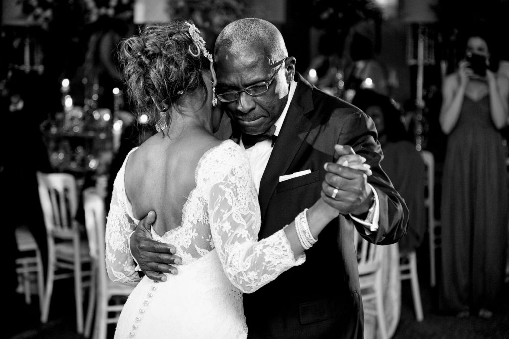 father and daughter first dance at a wedding venue in Johannesburg