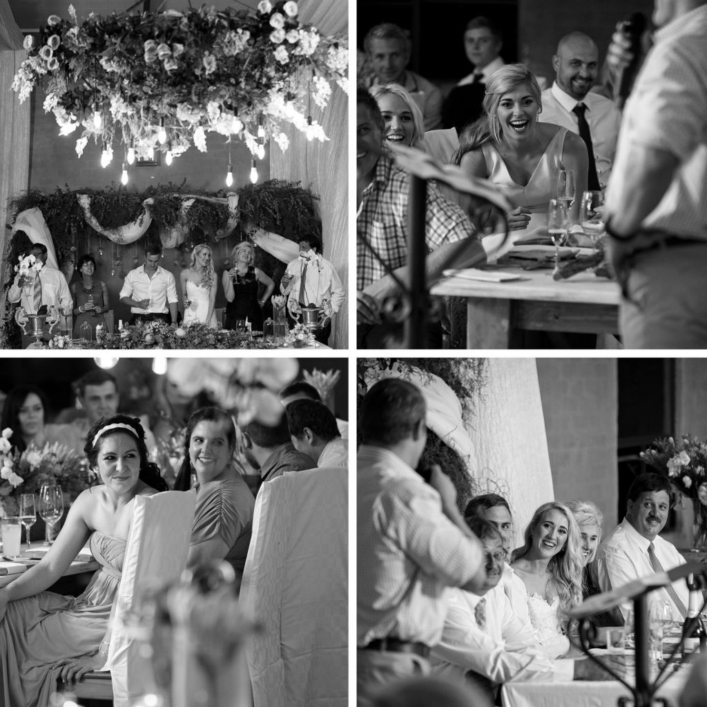 Lezar Opstal Weddings Guest enjoying the reception speeches