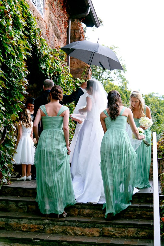 the bride walking into St George's Anglican Church in Parktown Johannesburg