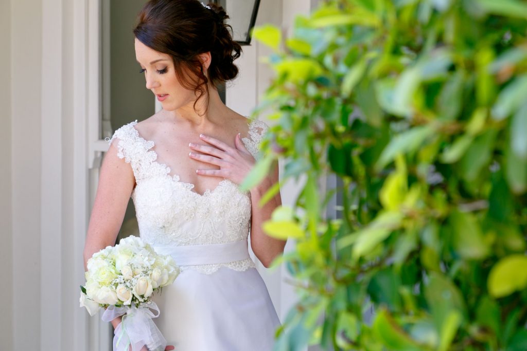 Johannesburg bride holding her wedding bouquet