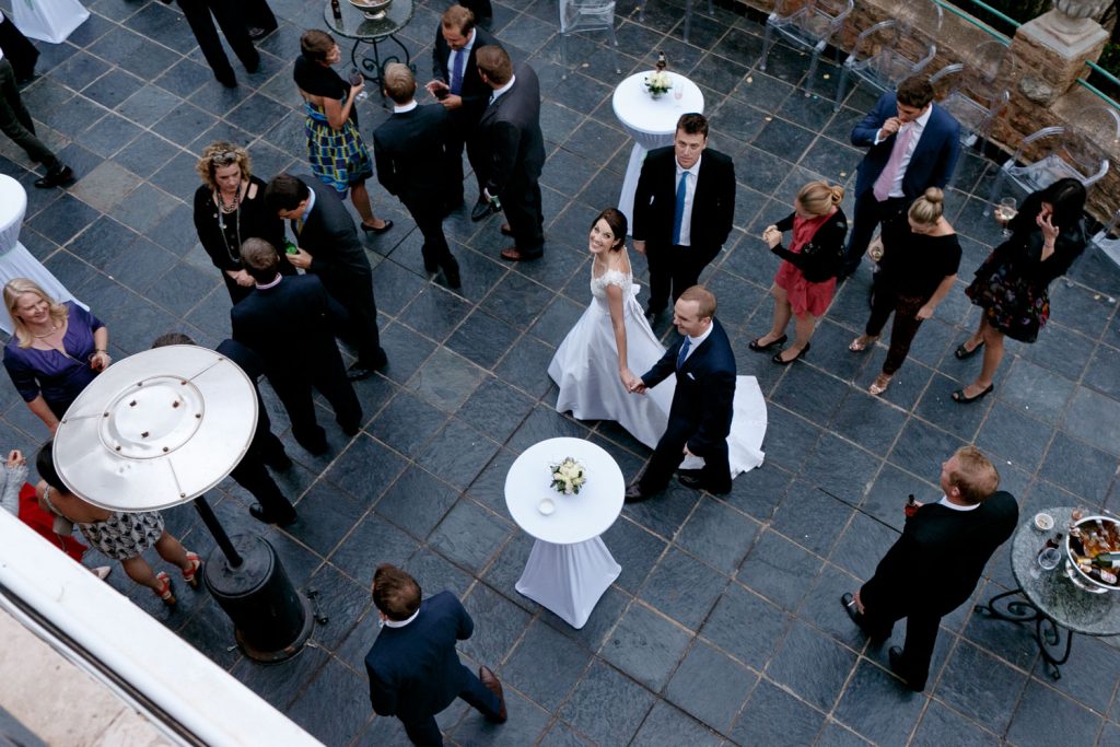 bride and groom mixing with the wedding guests Emoyeni wedding and conference venue