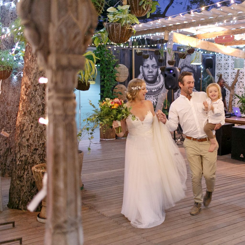 wedding couple dancing at Zambezi House Zimbabwe