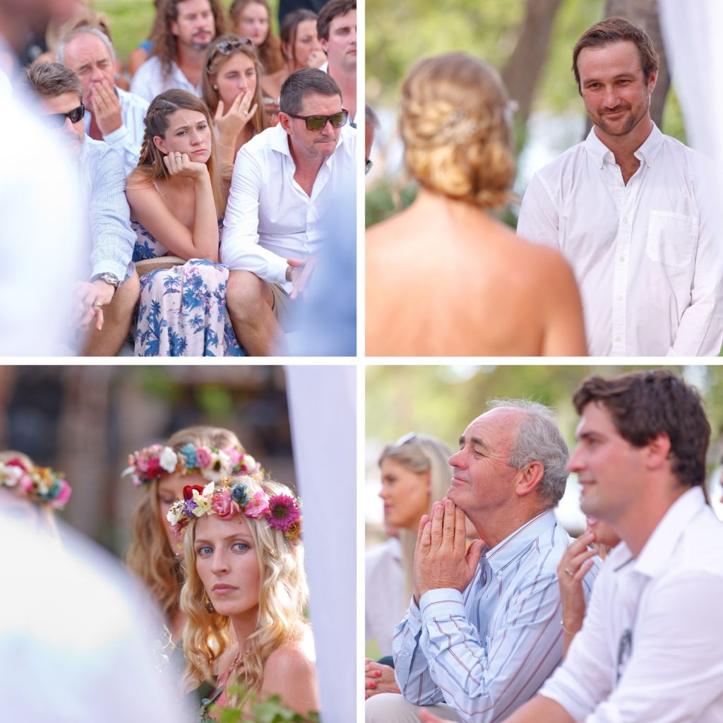 English wedding guests at Victoria Falls Zimbabwe