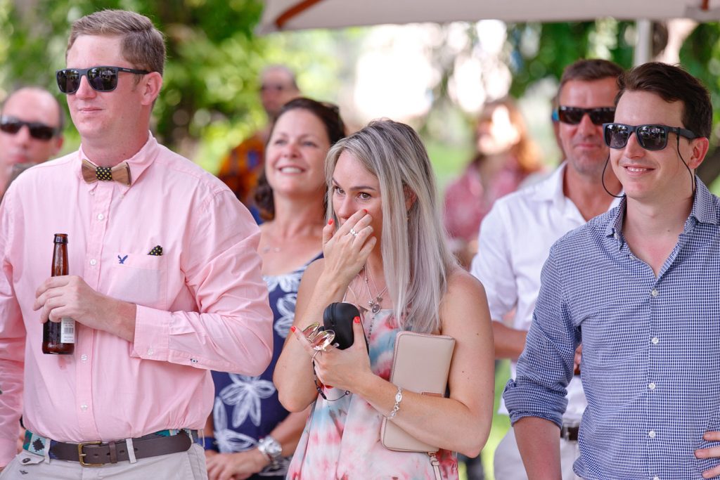 Guest in a pink shirt at Zambezi House Victoria Falls Zimbabwe