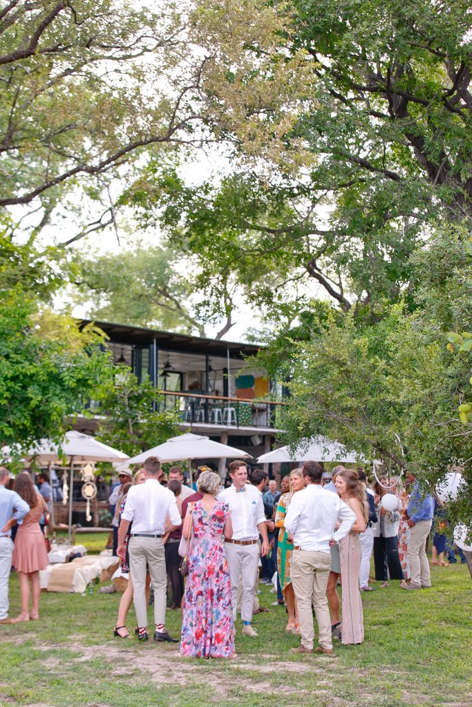 wedding guests at Zambezi House Victoria Falls Zimbabwe