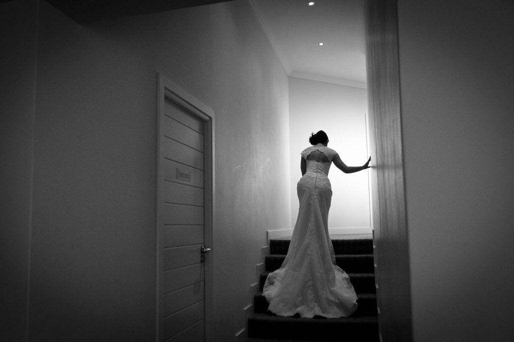 Black and white wedding images at St Andrews Hotel and Spa in Johannesburg