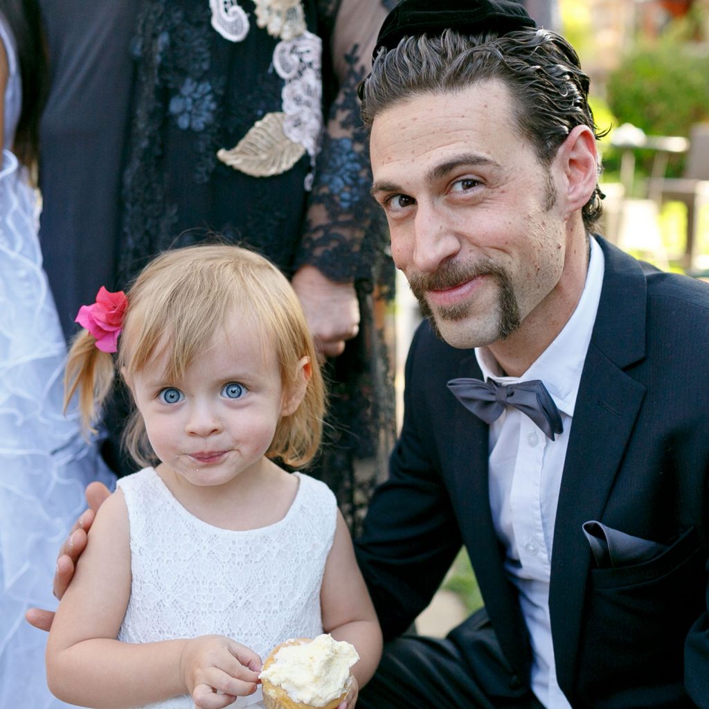 Jewish Dad and daughter at Shepstone Gardens in Hope road