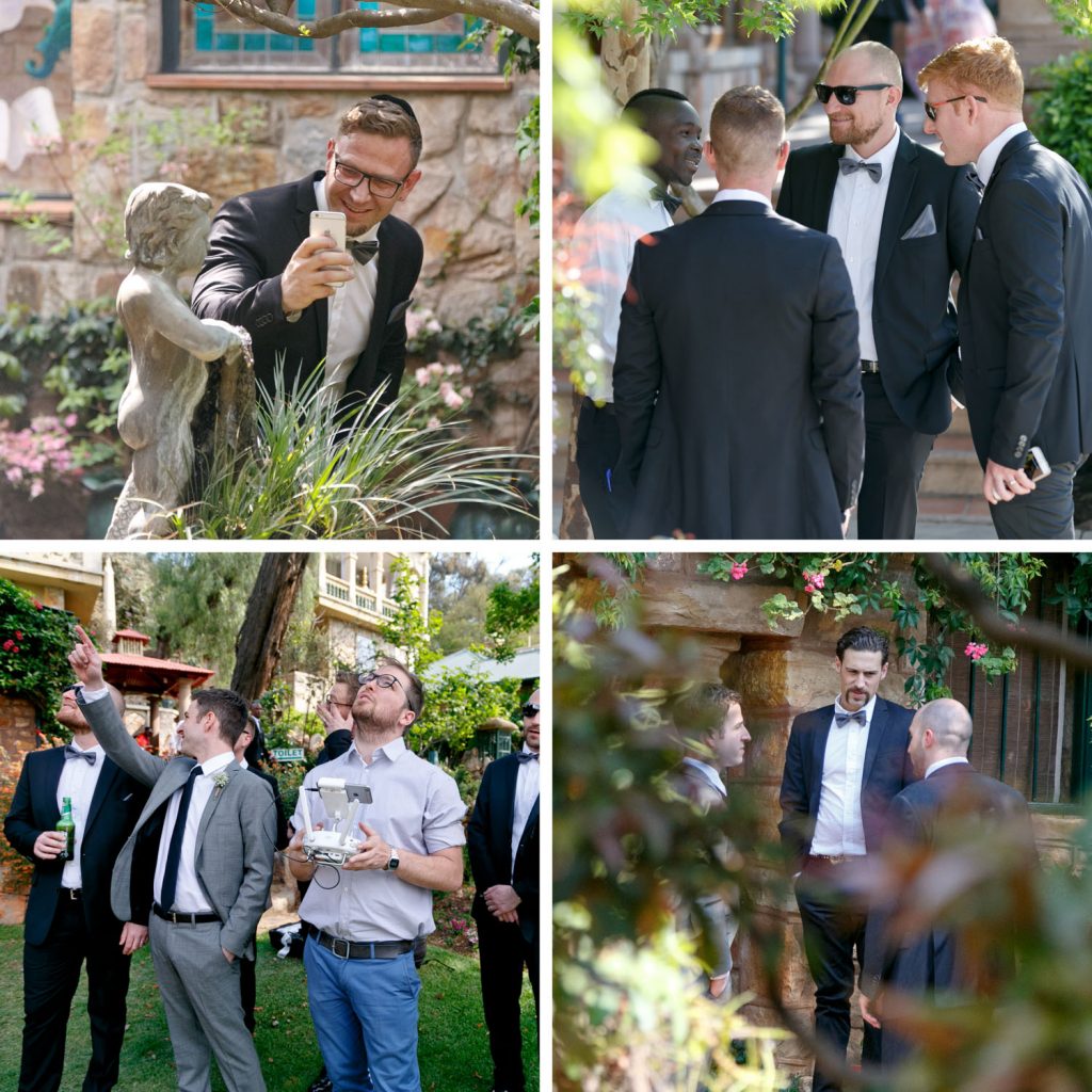 Guests in Black Suits at a Jewish wedding Shepstone Gardens Johannesburg