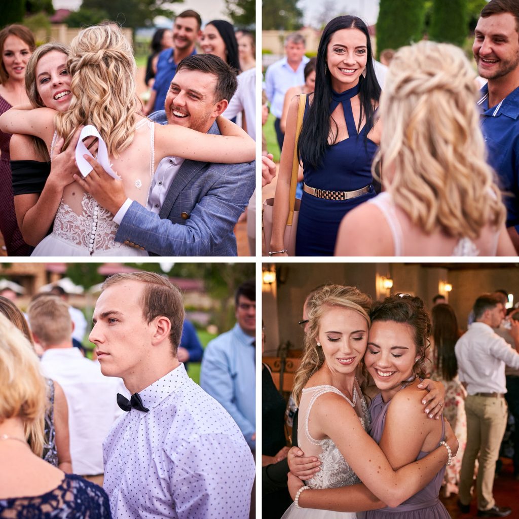 wedding venues in Heidelberg guest hugging one another