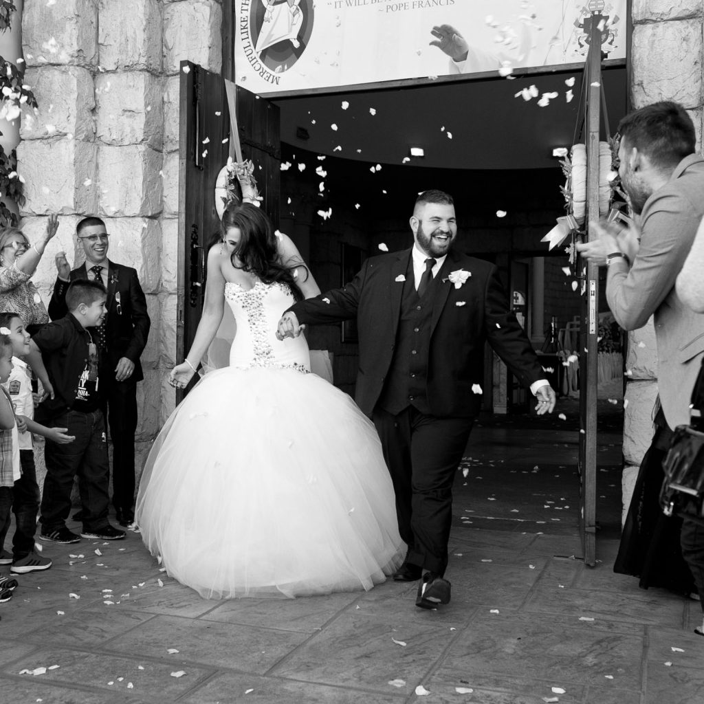 Wedding couple. Celebrating at Lady of Cedars in Woodmead Johannesburg