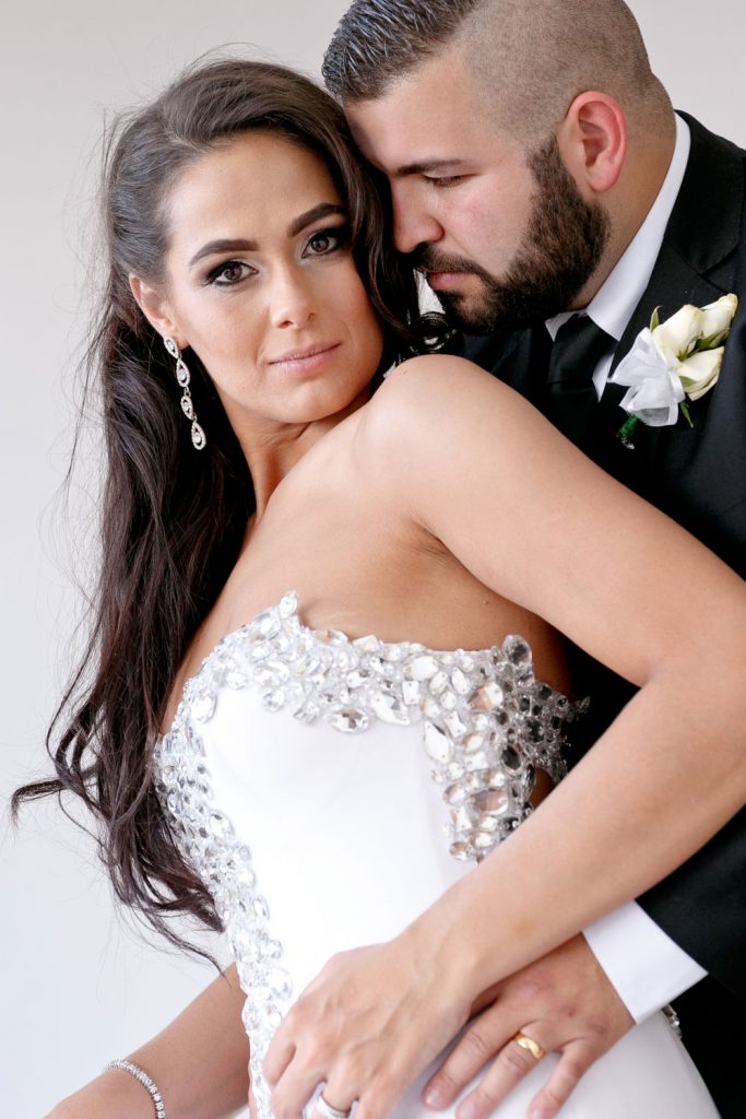 Lebanese wedding couple hugging at The Wanderers Hotel in Johannesburg