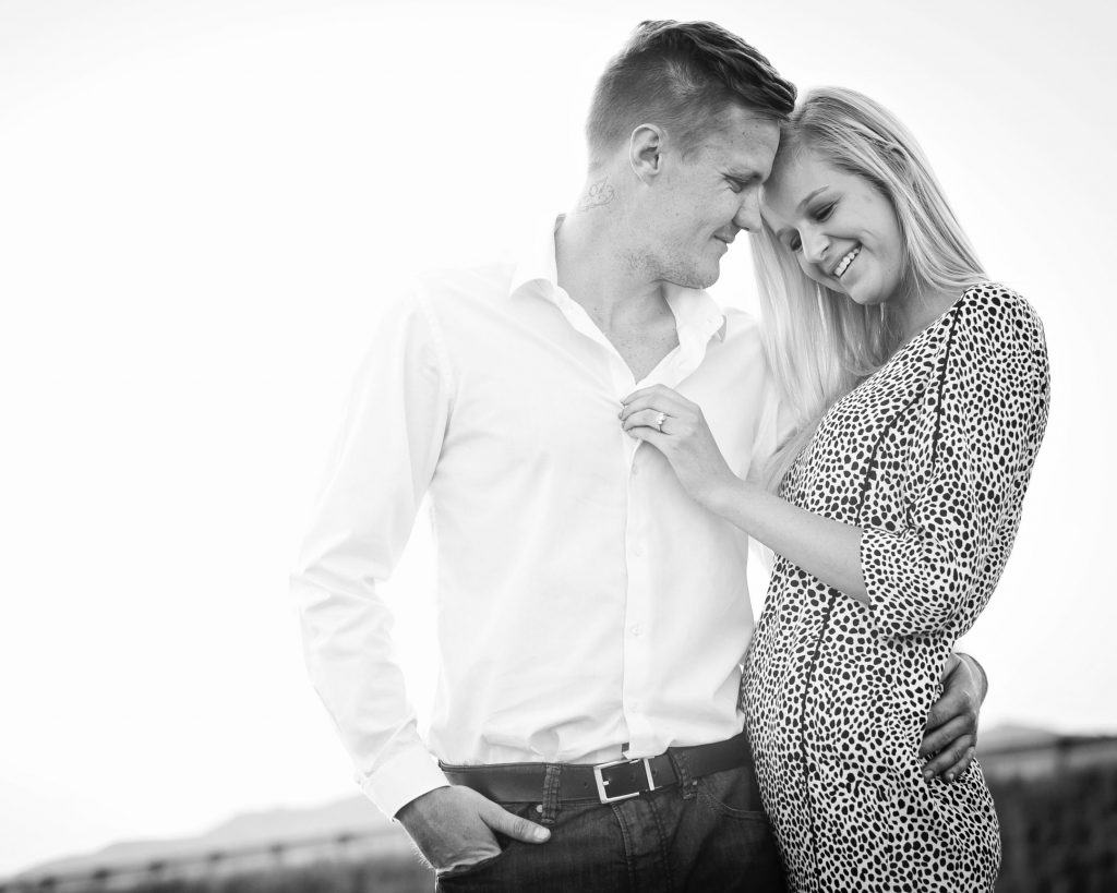 Country Engagement Photographs in black and white