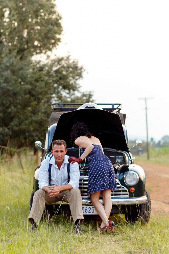 Vintage Style Engagement photographer in Johannesburg